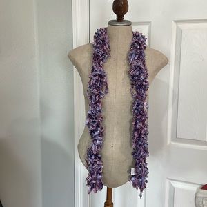 Winter scarf purple feather boa 100% polyester warm soft 58 inches size 4 to 14